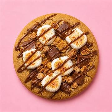Smores Cookie Thins official weekly Crumbl flavor inspired card