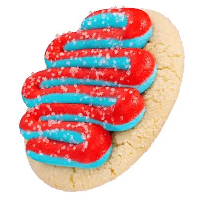 Wild Cherry Blue Razz Slushy Cookie official weekly Crumbl flavor inspired card